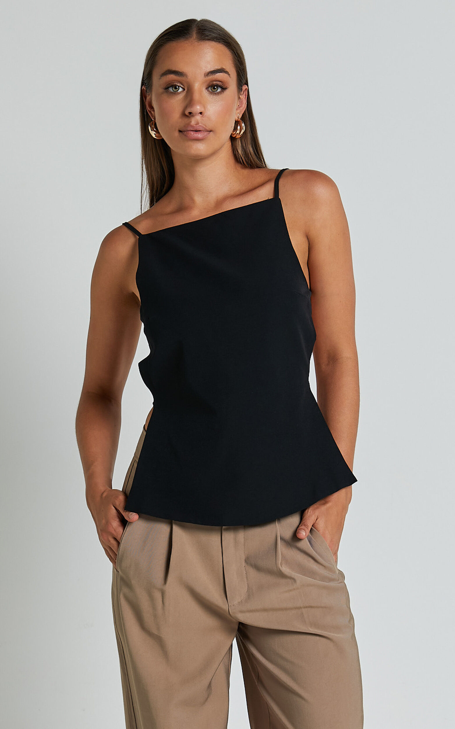 CAMILLE BACKLESS TOP - ONYX