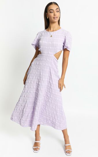 Akara Dress in Lilac Check