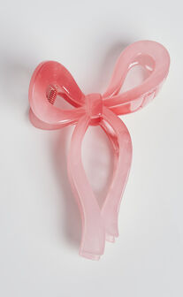 Alexi Hair Clip - Bow Shaped Hair Clip in Pink