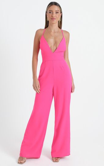 Dream Of Jumpsuit in Hot Pink
