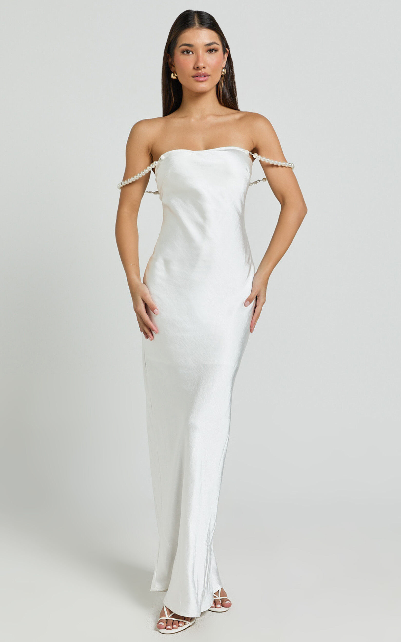 Straight neck slip dress outlet