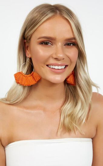Like You Can Earrings In Neon Orange