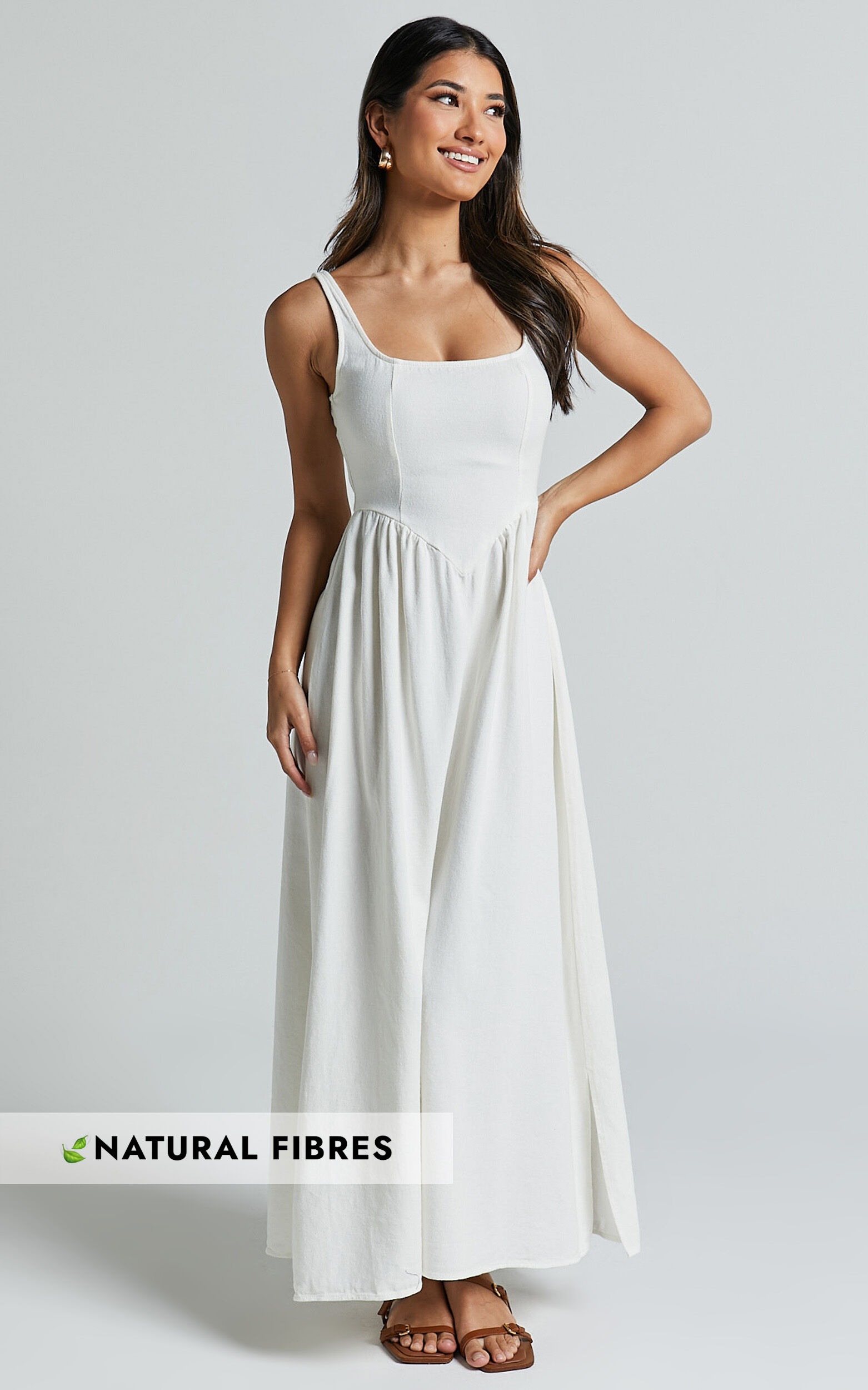 White midi flare dress on sale