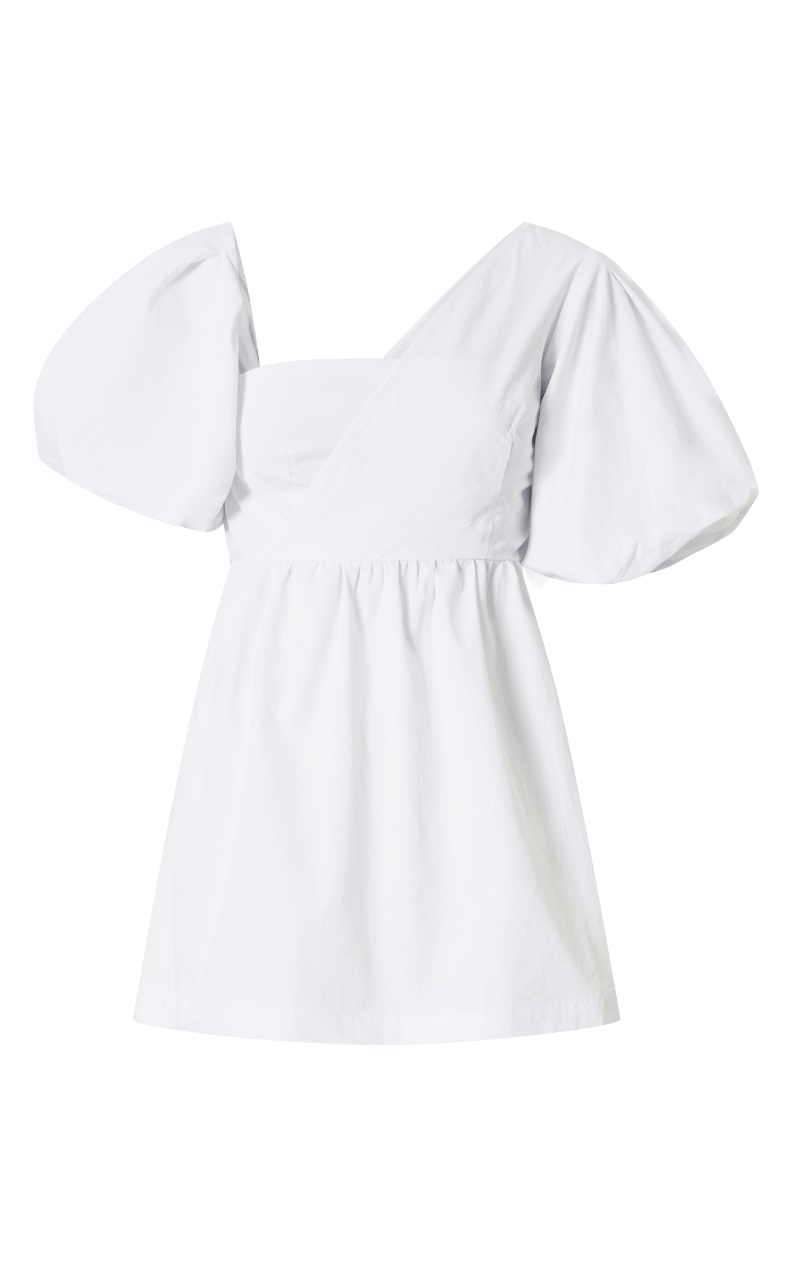 Sula Mini Dress - Asymmetric Off One Shoulder Puff Sleeve