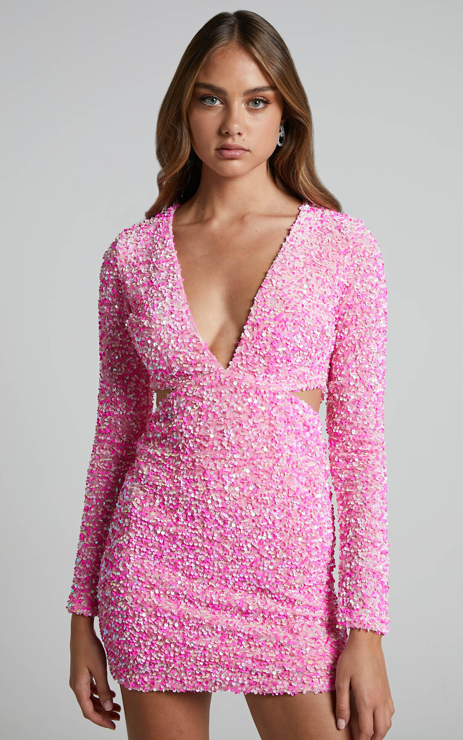 Sparkly plunge on sale dress