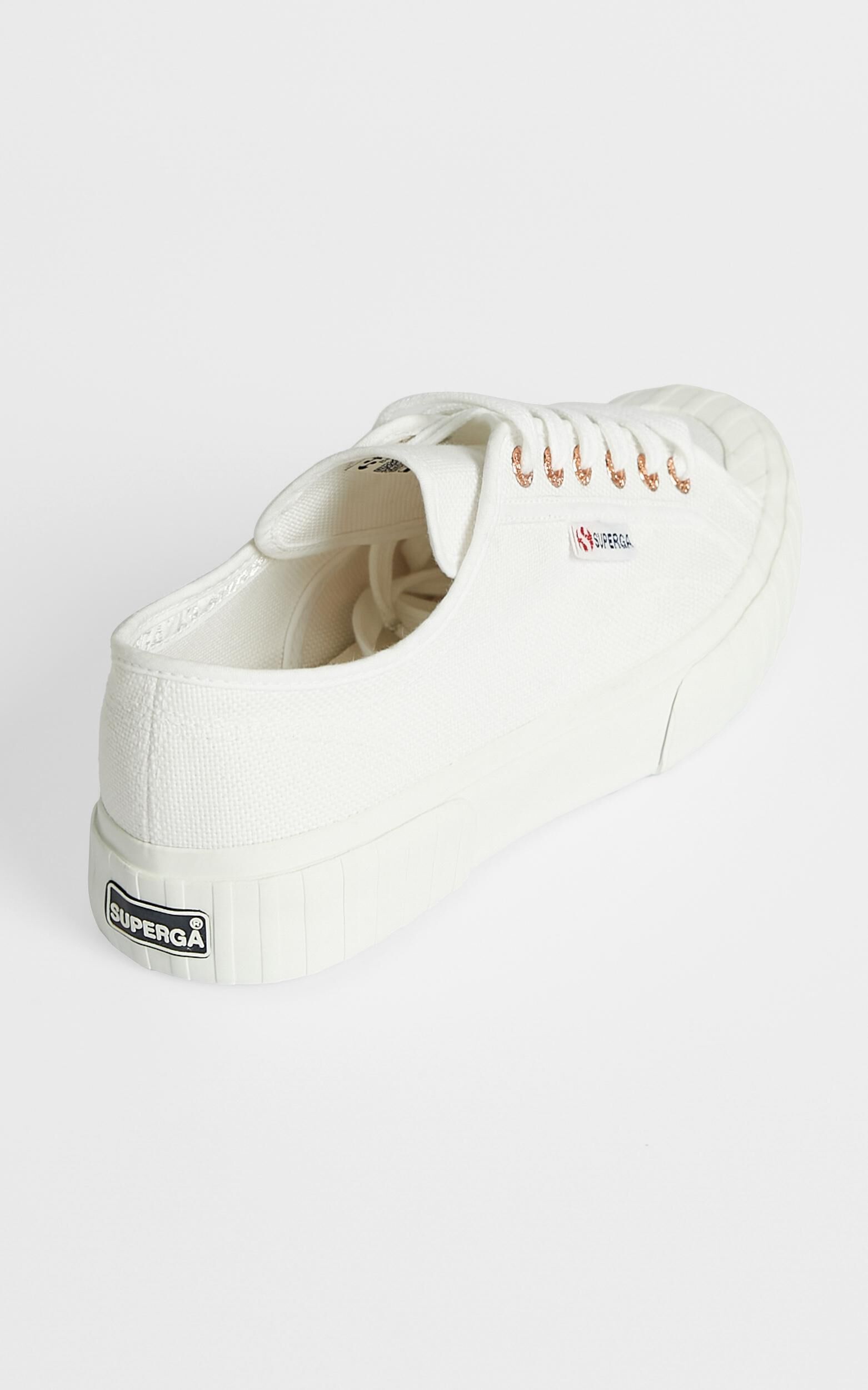 Superga white rose gold platform on sale