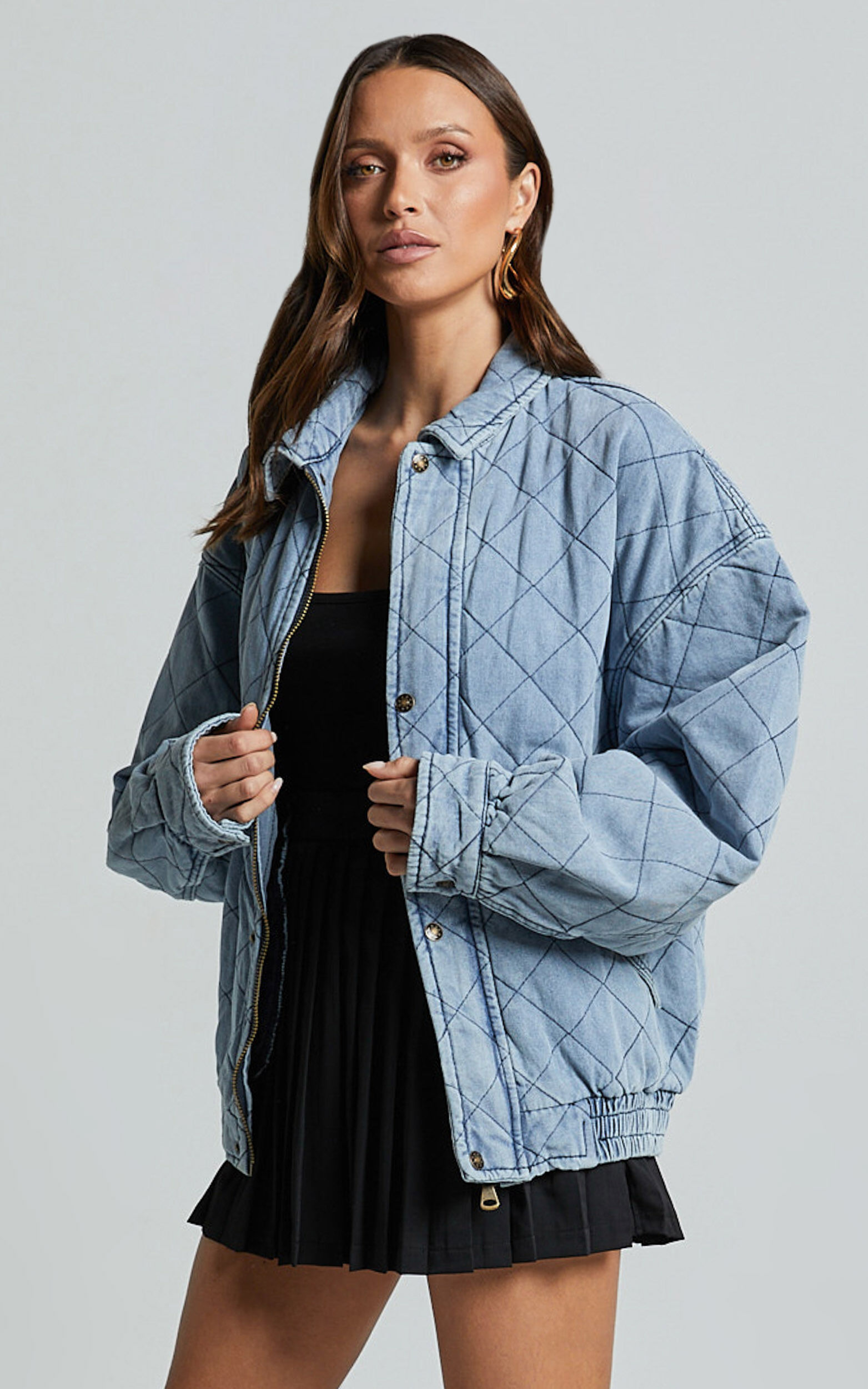 Lioness - Kenny Bomber in Light Denim | Showpo USA