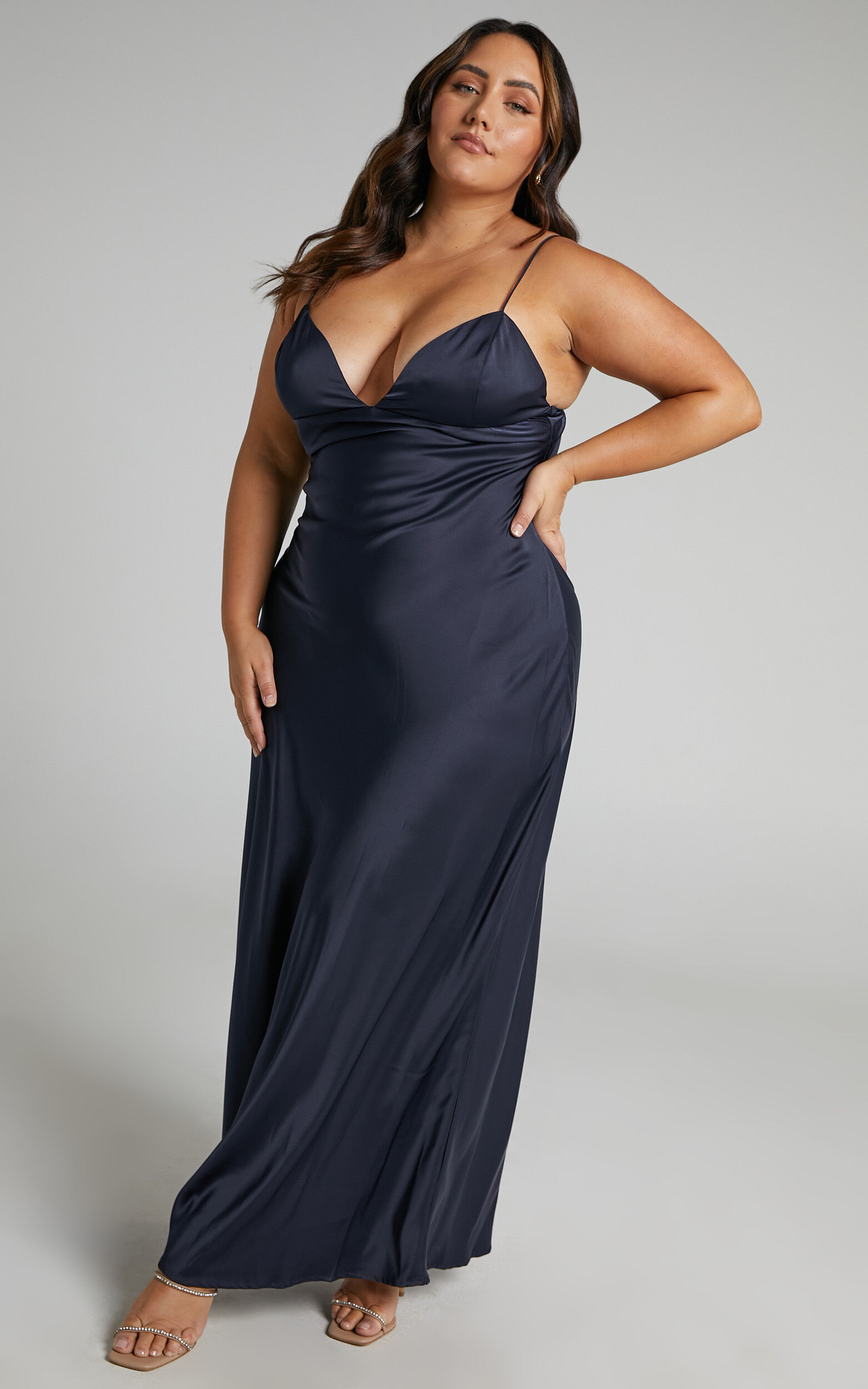 Showpo navy blue dress sales