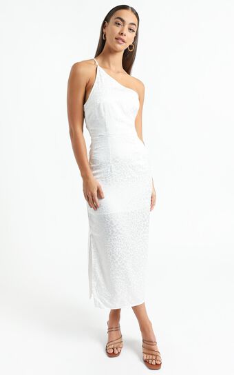 Rina Midi Dress in White | Showpo USA