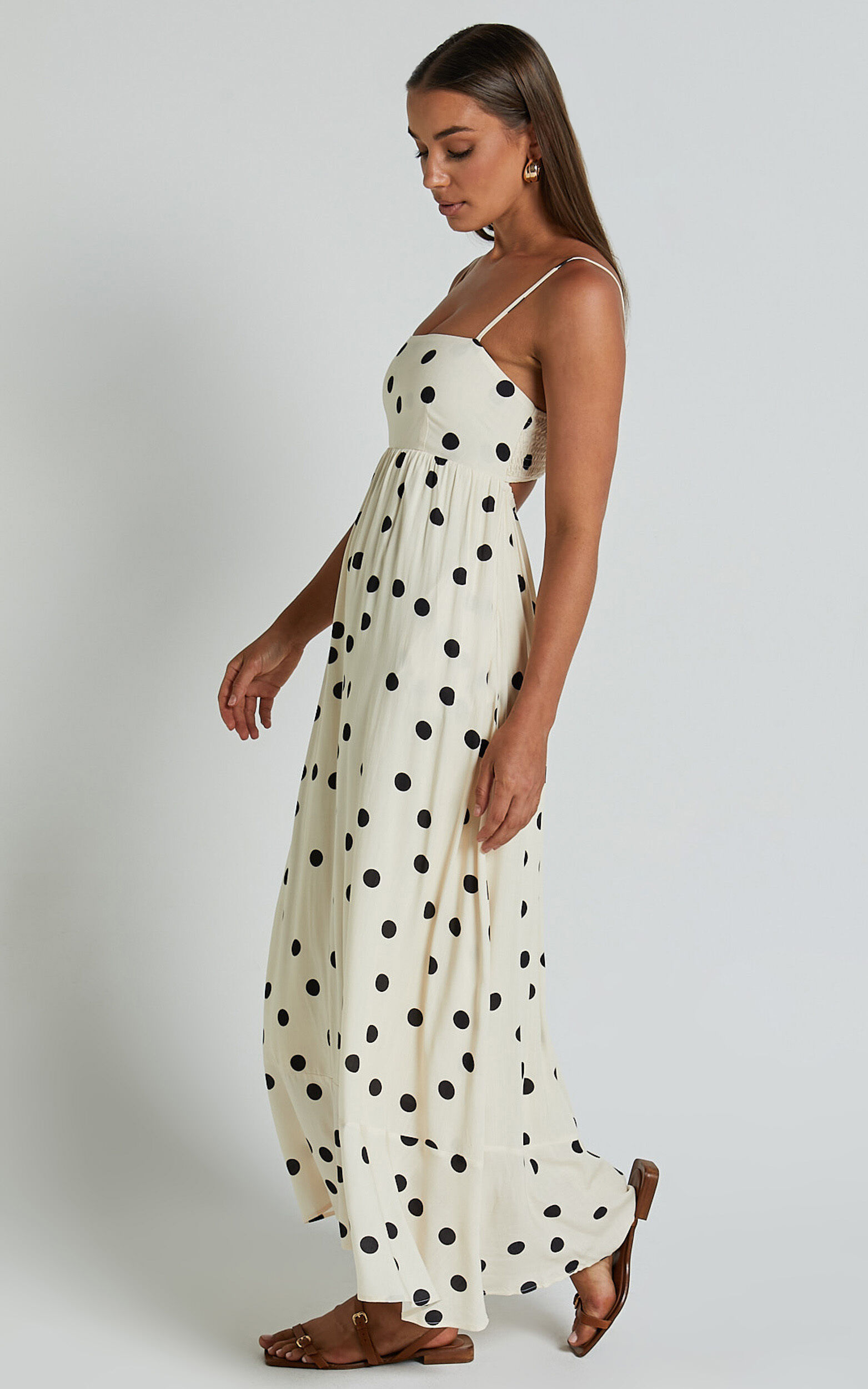 Straight neck a line on sale dress