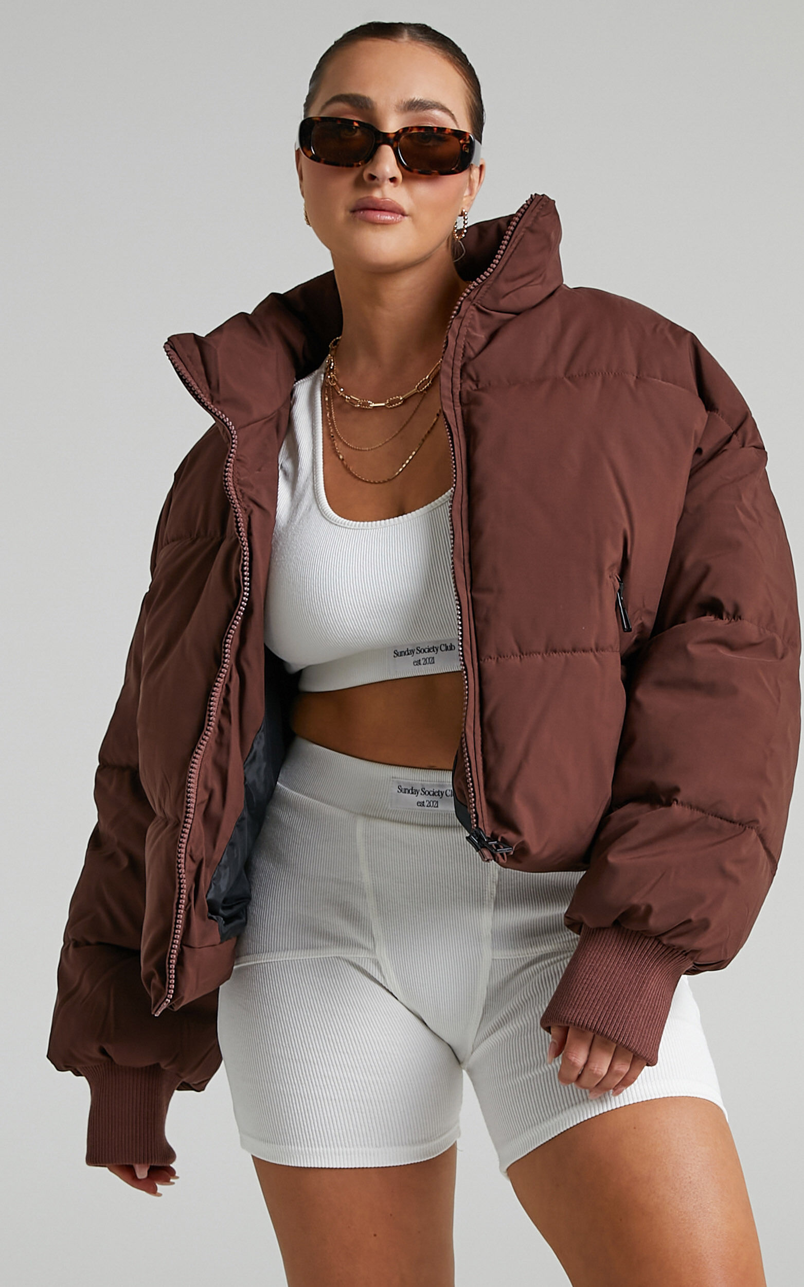 Windsor Jacket - Puffer Jacket in Chocolate - 06, BRN5