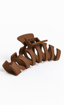 Kristi Hair Clip in Chocolate Brown