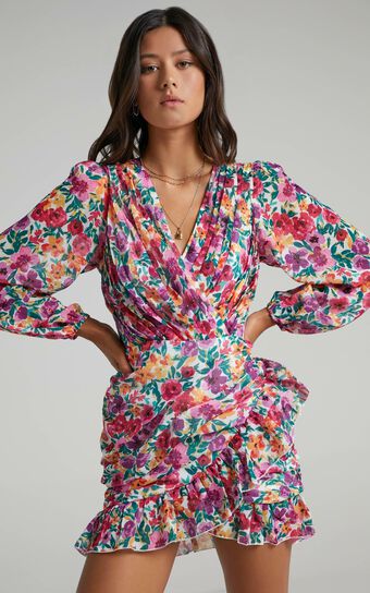 Can I Be Your Honey Dress in Packed Floral | Showpo USA