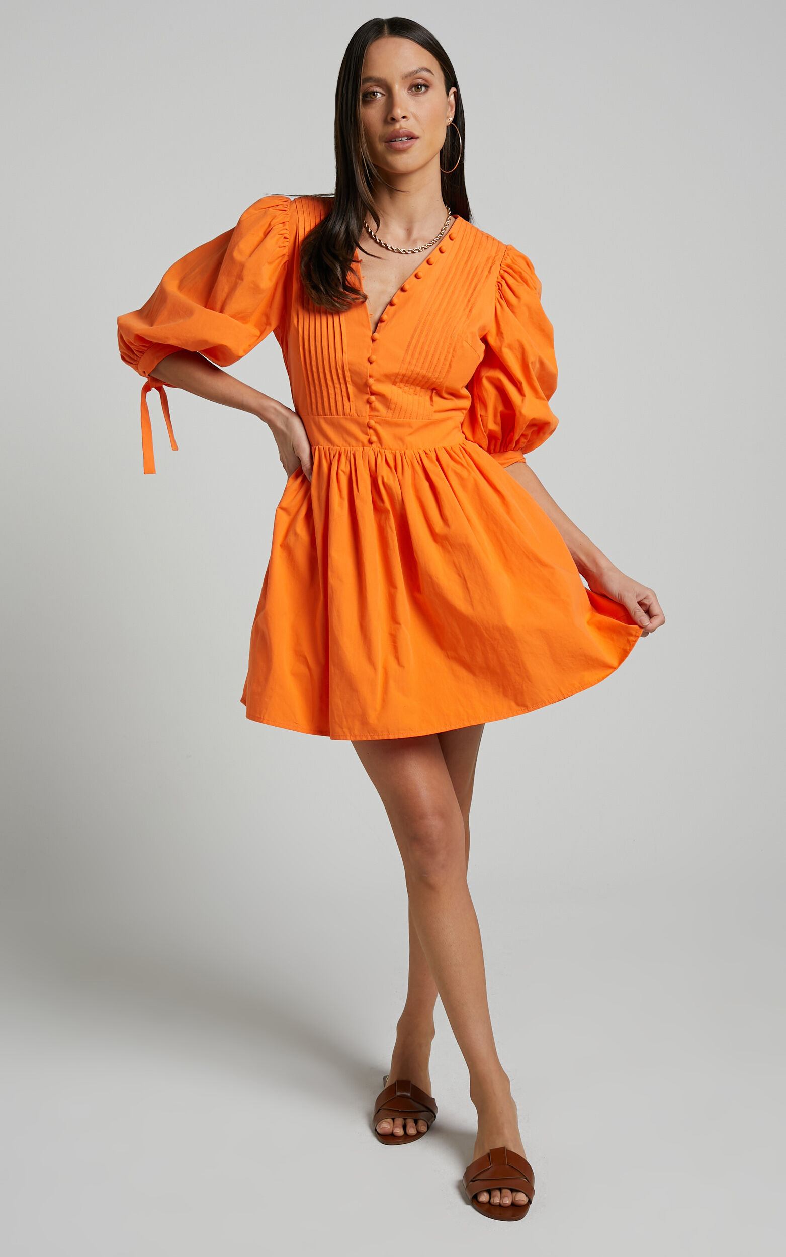 Poplin mini dress clearance