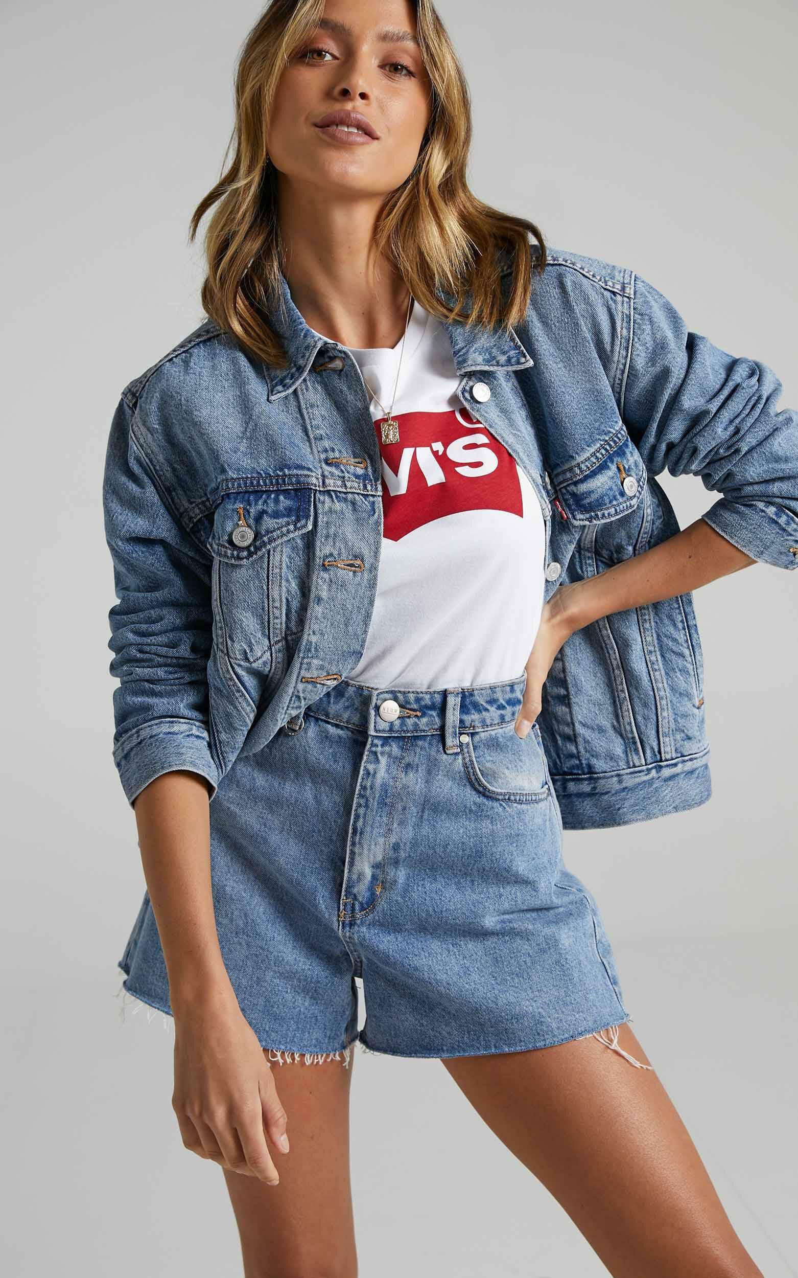 Levi's ex boyfriend trucker jacket soft as hot sale butter mid