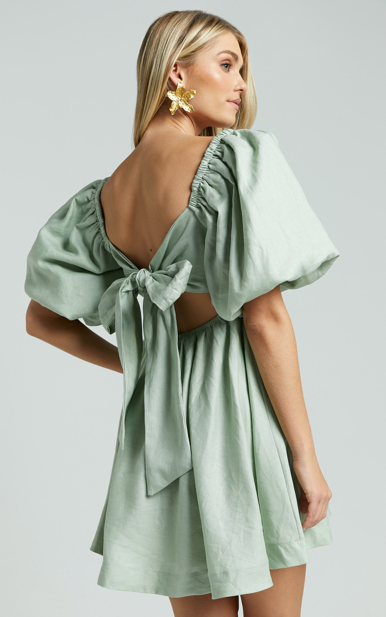 Amalie mini hot sale dress sage