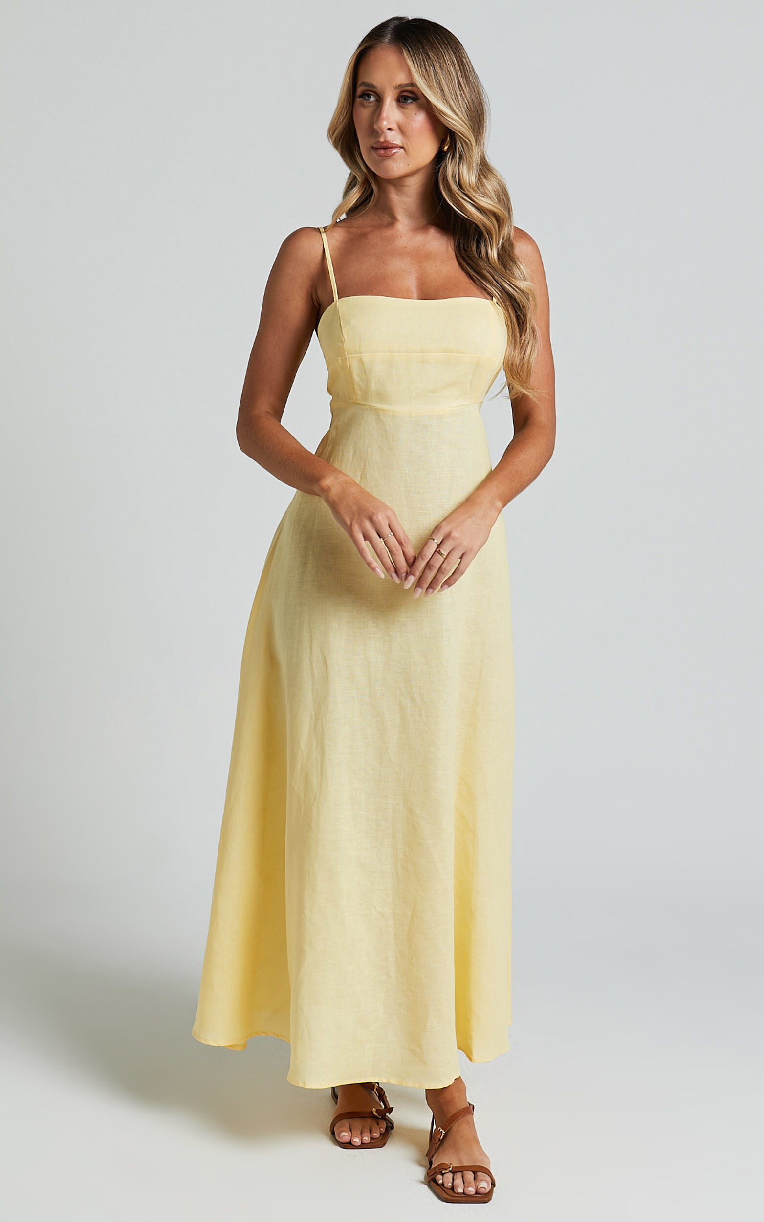 Strappy fit deals and flare dress