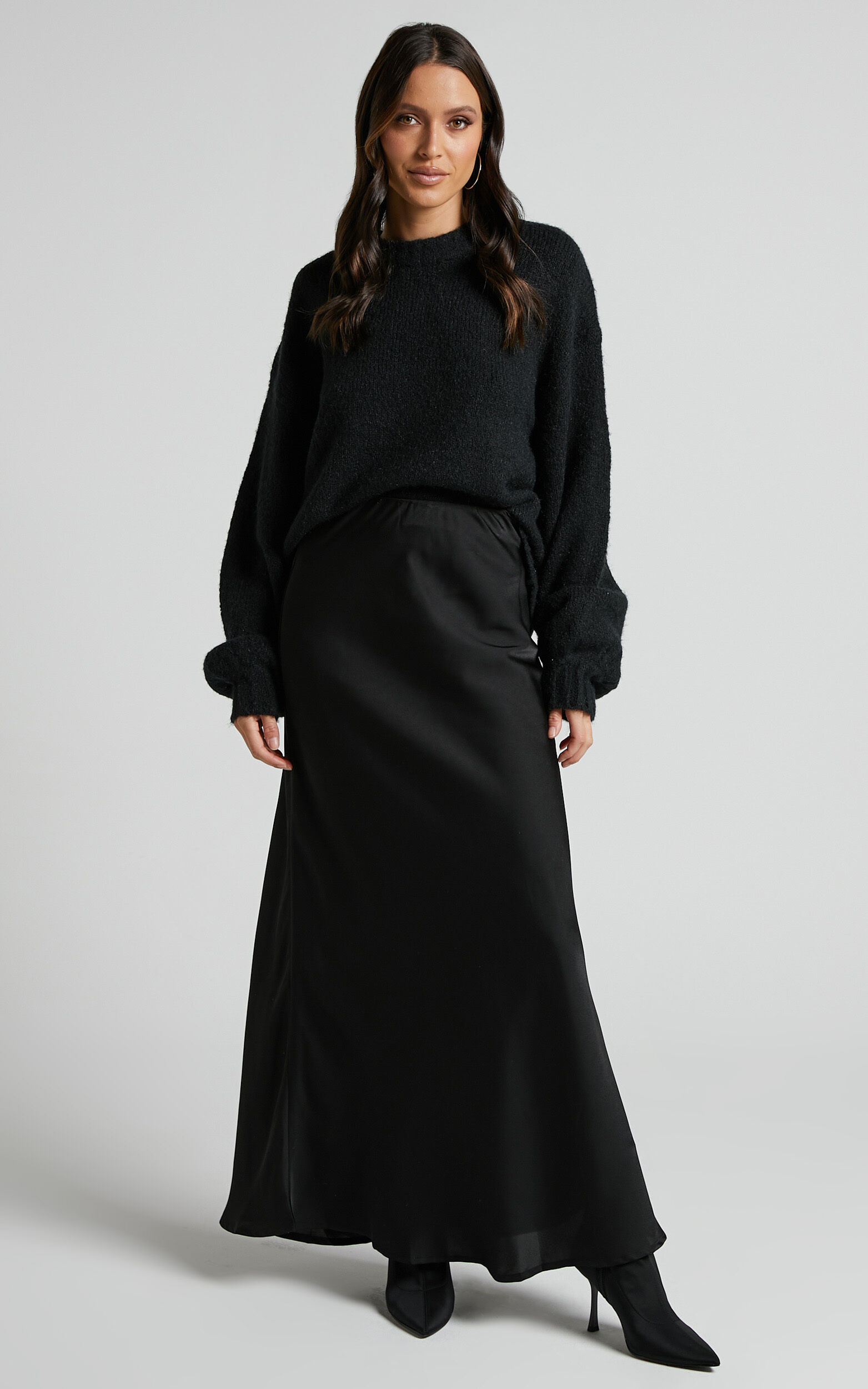 Black maxi hotsell skirt high waisted