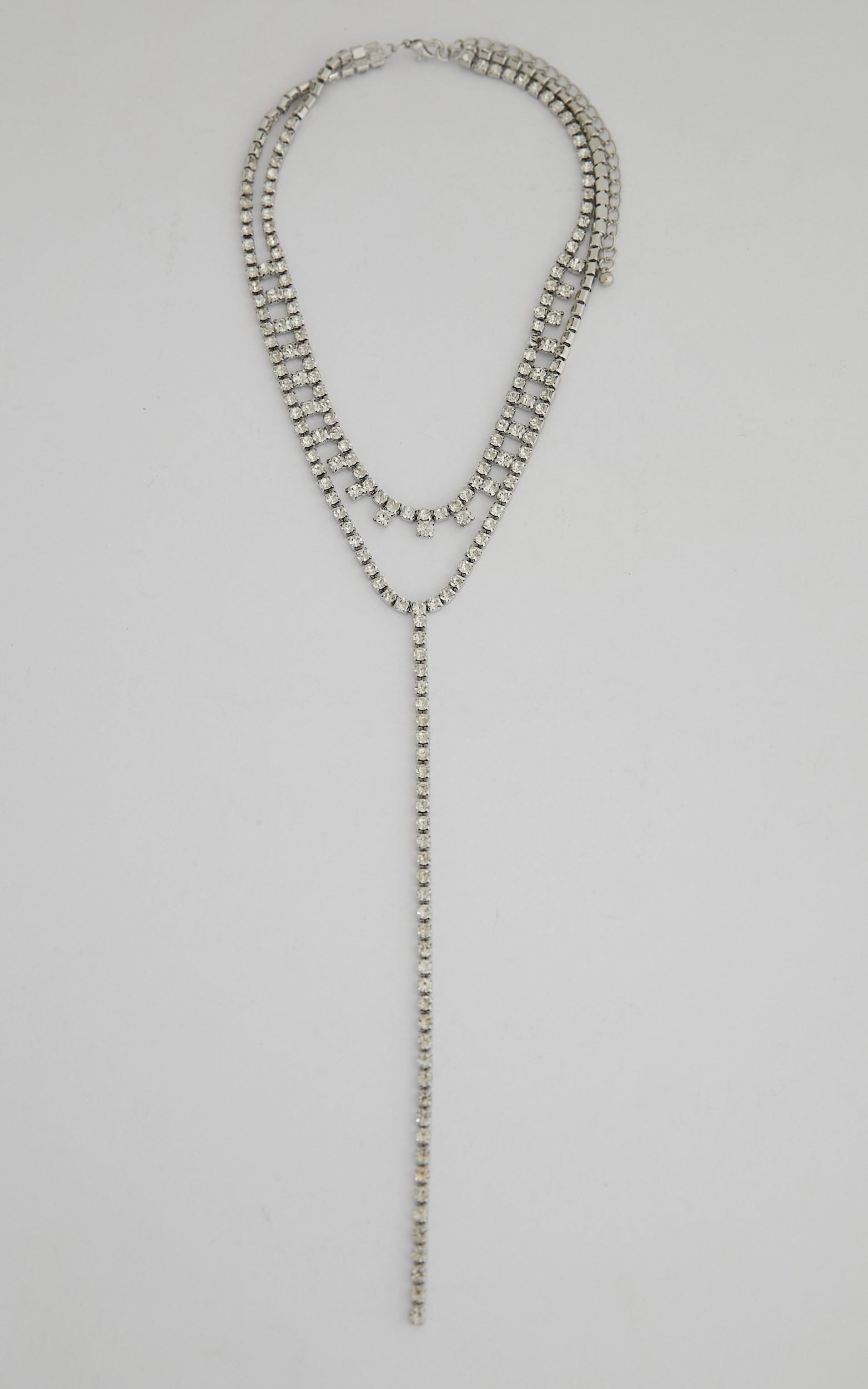 Diamante drop necklace discount