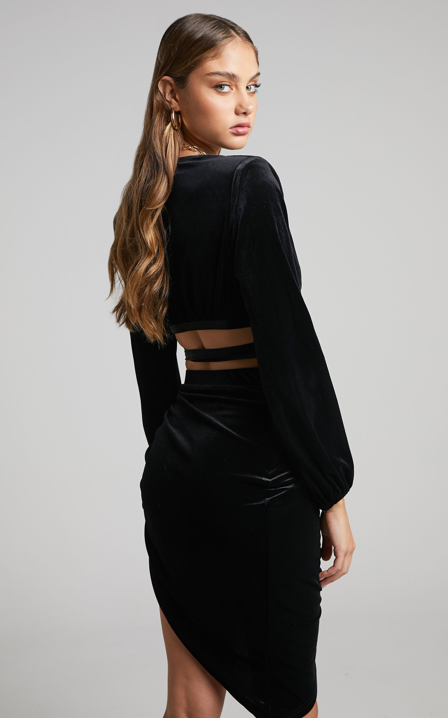 Ruched asymmetrical skirt on sale