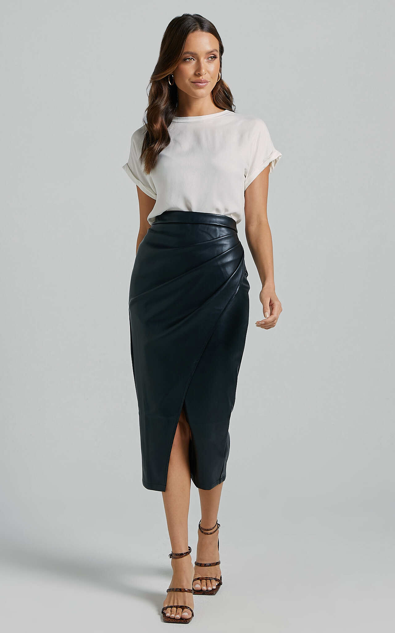 Faux leather top skirt nz