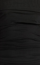 Clyde Mini Dress - Mesh Off Shoulder Ruched Bodycon Dress in Black | Showpo