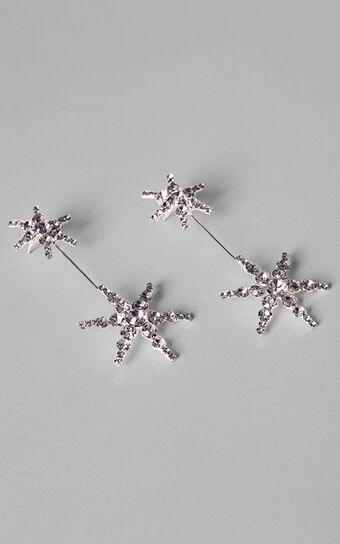 Billini x Natalie Anne - Olivia Diamante Star Earrings in Silver