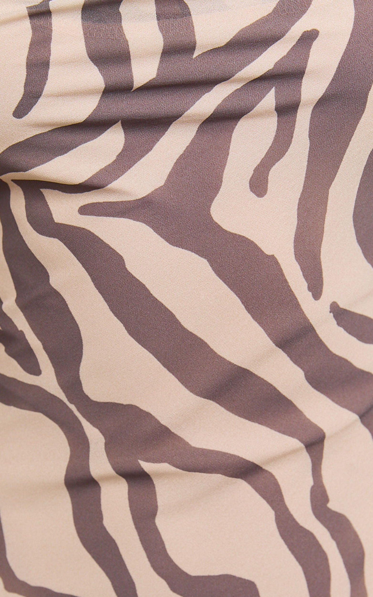 Talia Maxi Dress - Cowl Neck Low Back Dress in Abstract Zebra Print ...