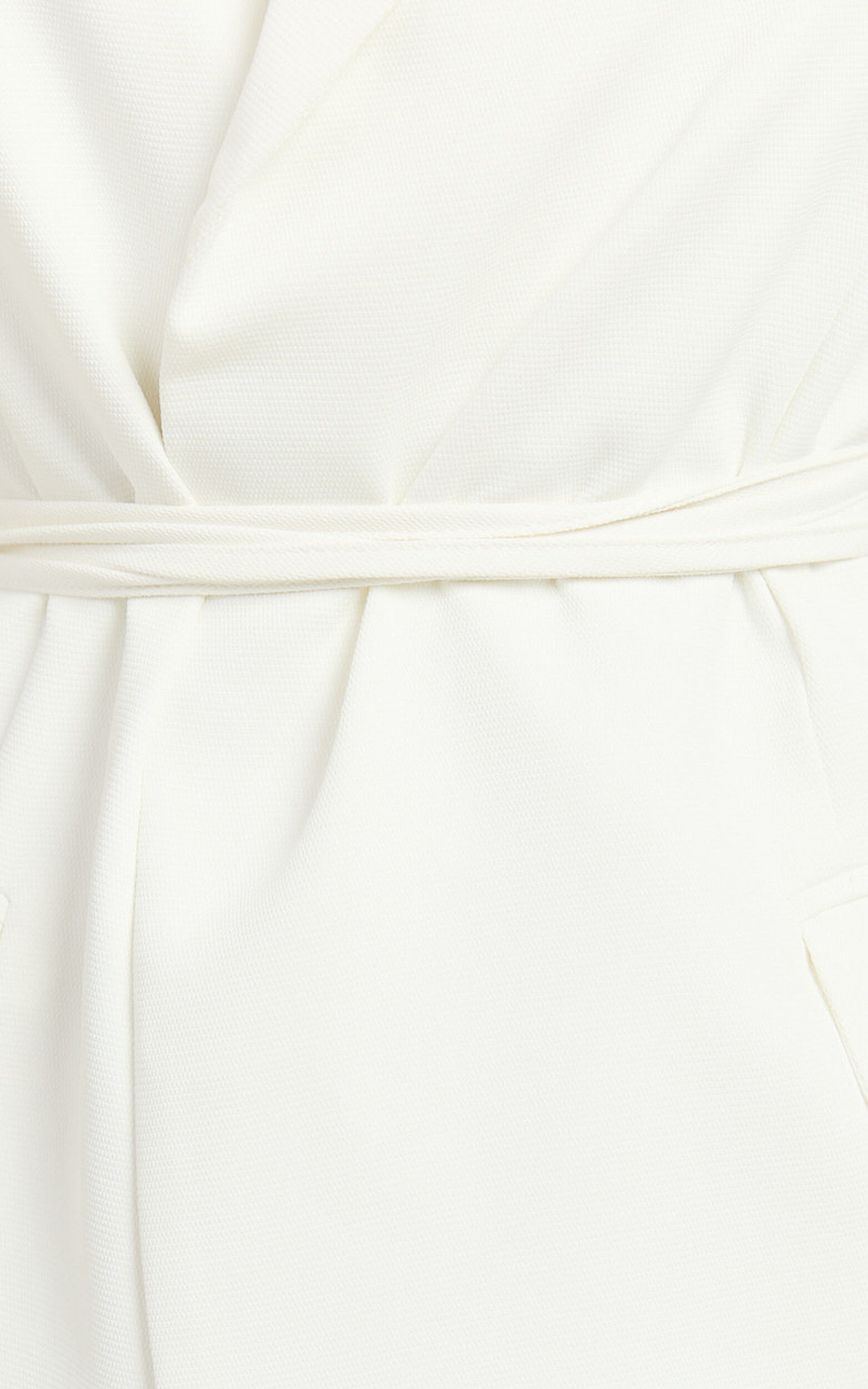 Romeo Mini Dress - Front Tie Collared Flap Pocket Dress in White ...