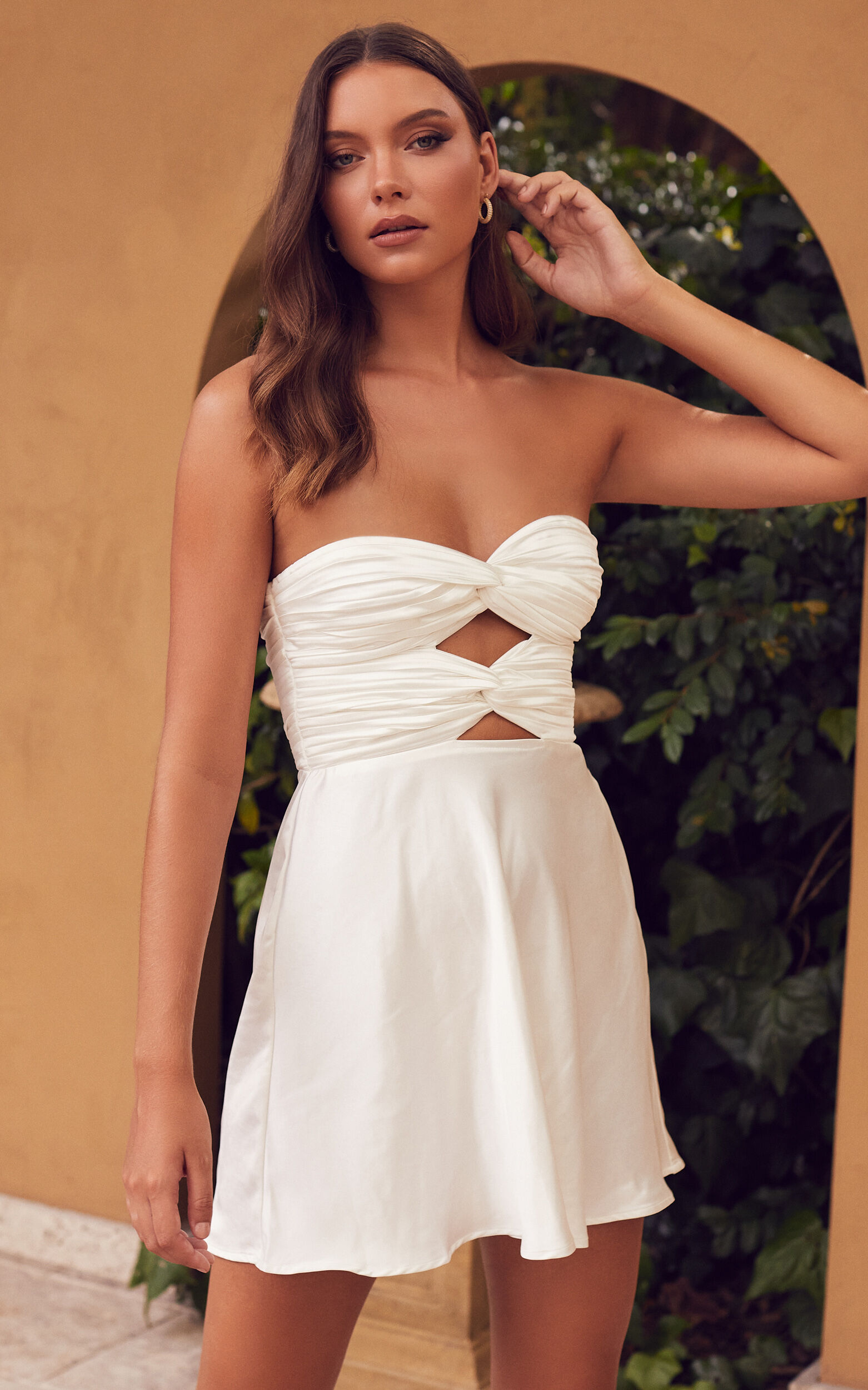Strapless white sundress new arrivals