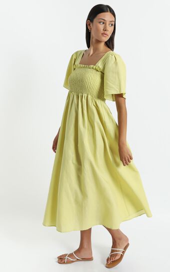 Charlie Holiday - Tuscany Dress in Chartreuse