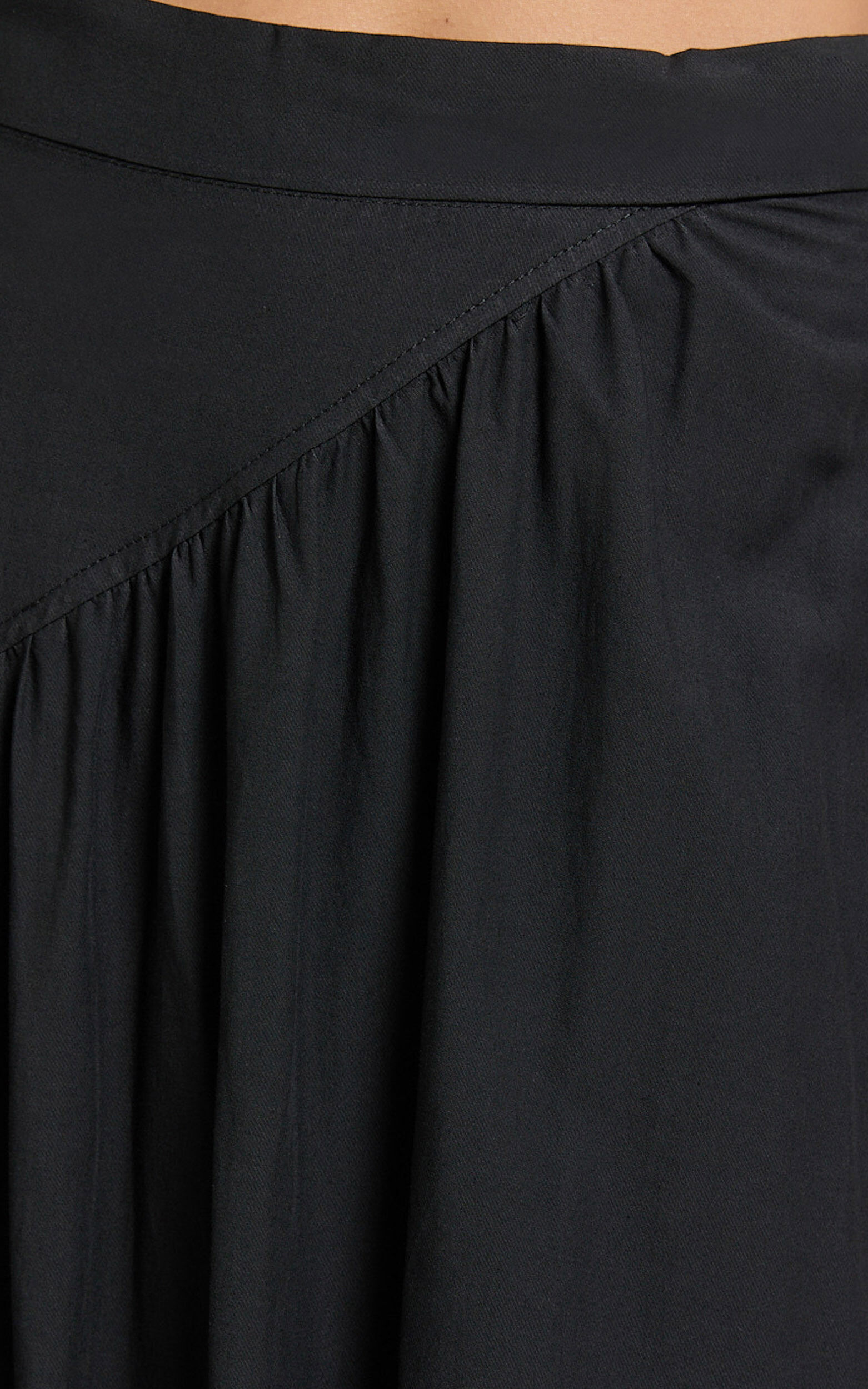 Bella Maxi Skirt - High Waist Tiered Maxi Skirt in Black