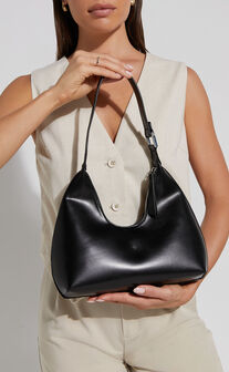 Calabasas Bag - PU Shoulder Bag in Black