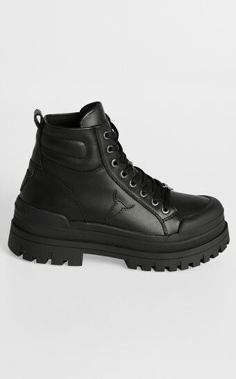 Windsor Smith - Disaster Boots in Black Leather