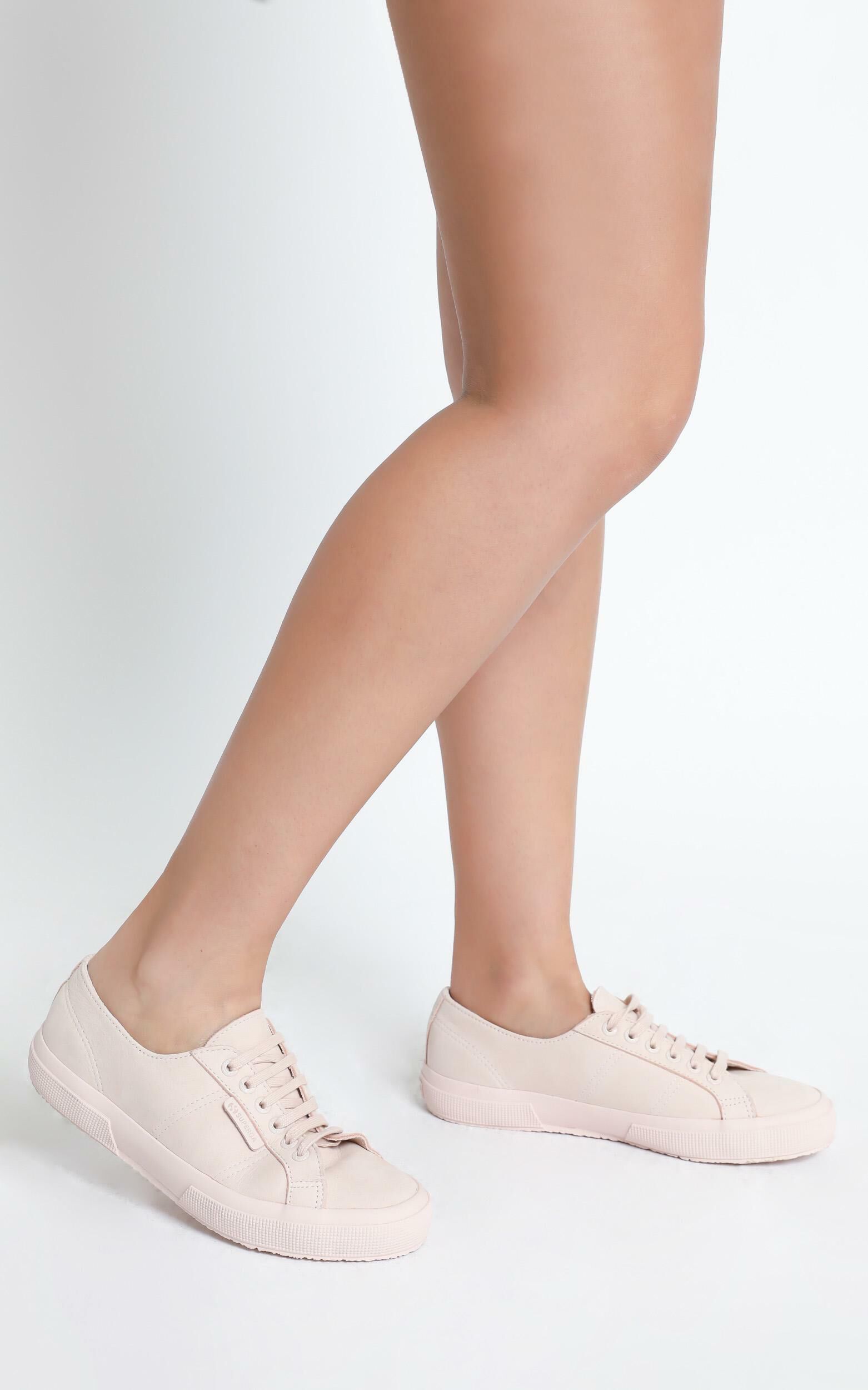 Superga 2750 Buttersoft Leather Sneaker in tonal pink peach blush Showpo
