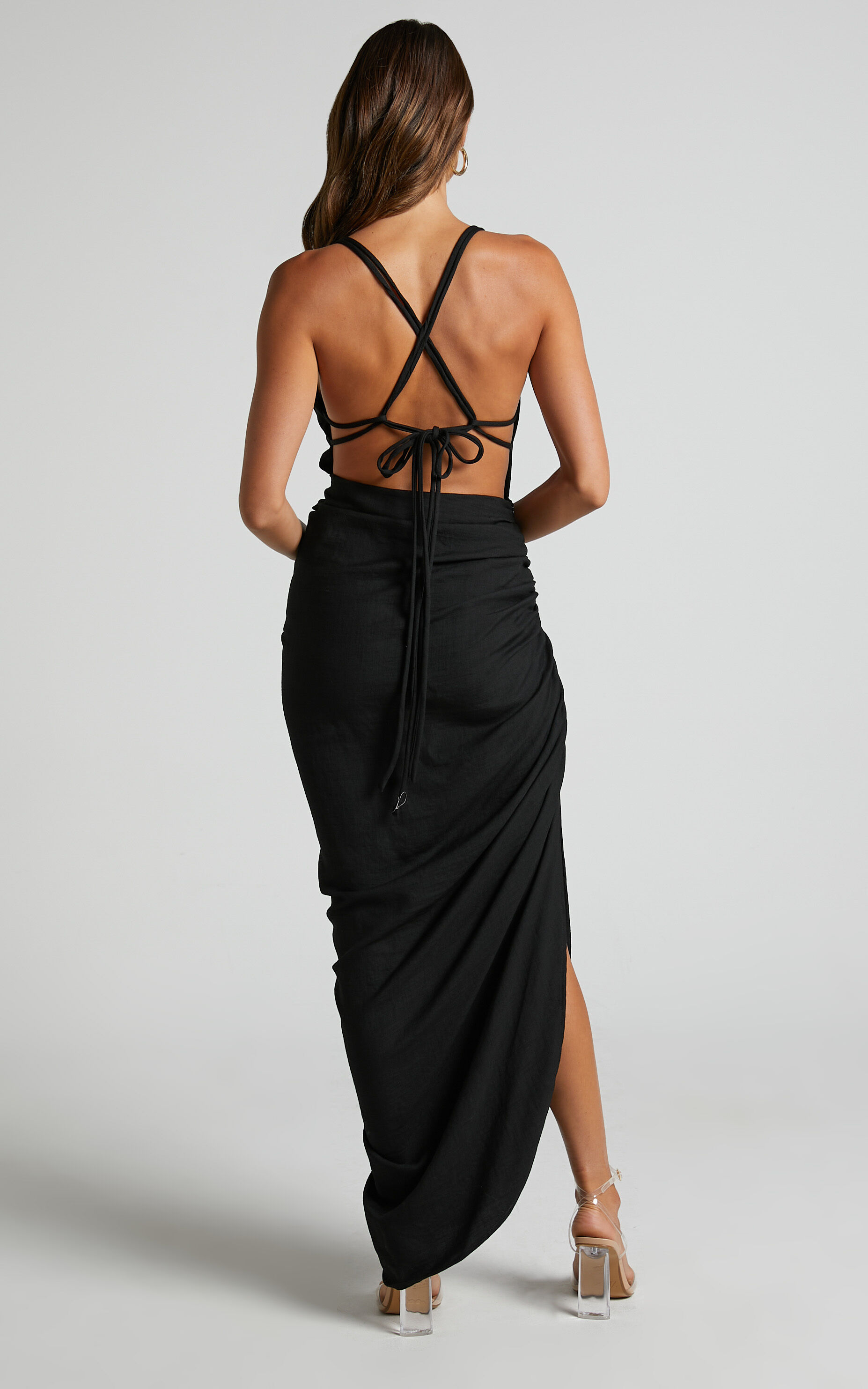 Black strappy sundress hotsell
