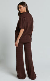 Tommy Two Piece Set - Knit Button Through Top and Pants Two Piece Set ...