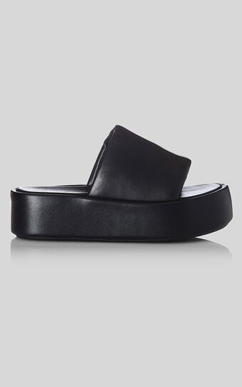Alias Mae - Andi Slides in Black Leather