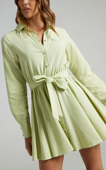 Ciri Dress in Citrus Green