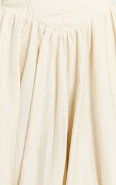 Kara Midi Dress - Strapped Bustier Bubble Hem Dress in Cream | Showpo USA