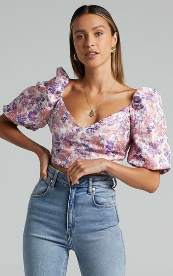 Ryliana Top in Multi Floral