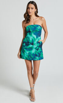 Runaway The Label - Primrose Mini Dress in CALISTA GREEN