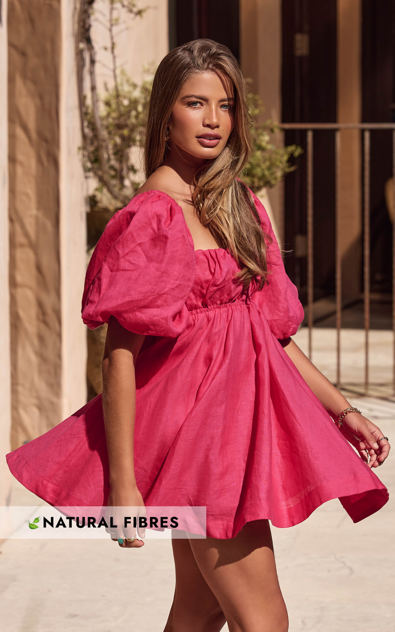 Pink short dress casual online