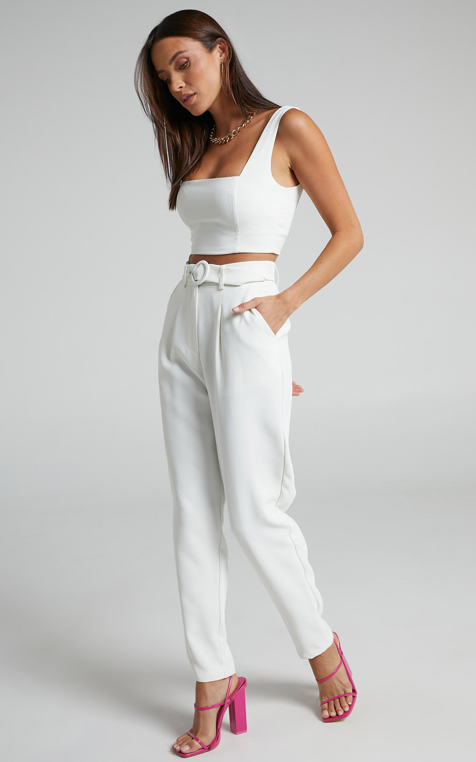 Crop top sales trouser set
