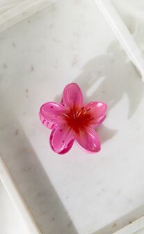 Olga Hair Clip - Flower Claw Clip in Pink