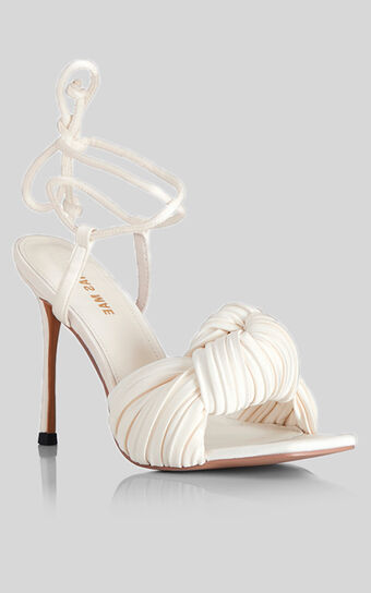 Alias Mae - Mina Heels in Ivory Satin