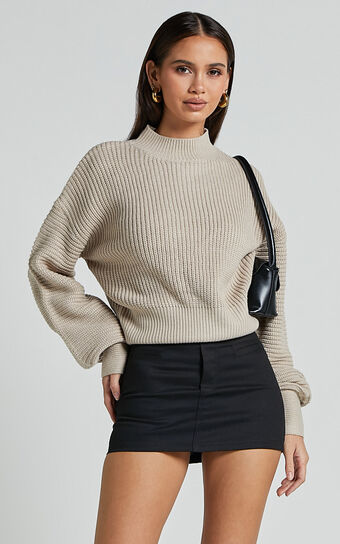 Tina Mini Skirt - Micro Mini Skirt With Pockets in Black