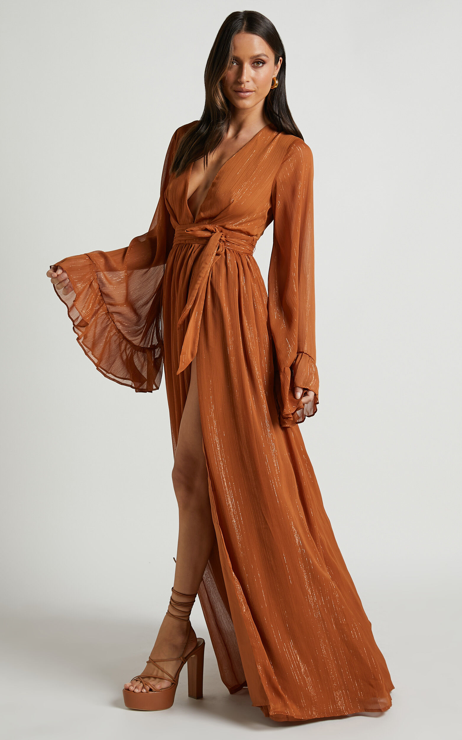 Rust online maxi dress