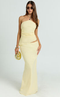 Runaway The Label - Halzie Maxi Skirt in Lemon