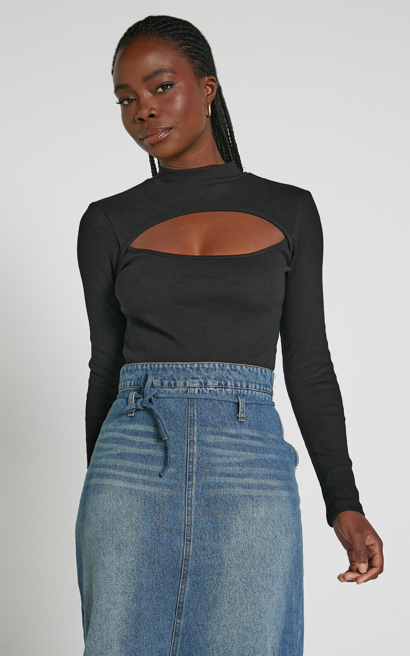 Long sleeve 2025 cut out bodysuit